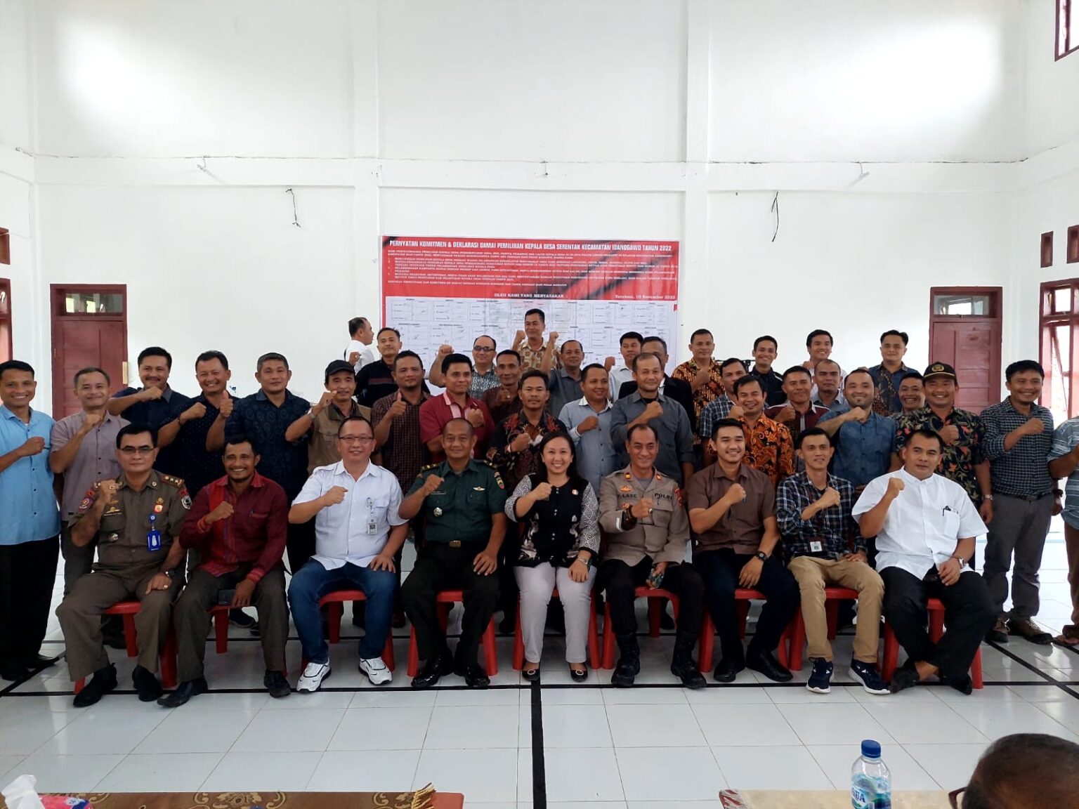 KAPUS IDANOGAWO HADIRI PELAKSANAAN DEKLARASI PILKADES DAMAI WILAYAH KECAMATAN IDANOGAWO